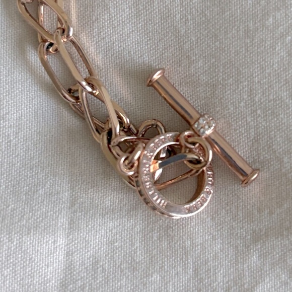 ✨ Hillberg & Berk Rose Gold Link Necklace with Baroque Pearl Pendant – 16” - Picture 3 of 4